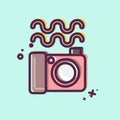 Icon Underwater Photography. related to Photography symbol. MBE style. simple design editable. simple illustration Royalty Free Stock Photo