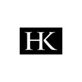 HK Logo Vector Template Design Illustration Royalty Free Stock Photo