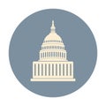 Icon of united states capitol hill building washington dc. vector Royalty Free Stock Photo