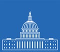 Icon of united states capitol hill building, vector