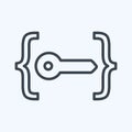Icon Unlock Code. suitable for Programming symbol. line style. simple design editable. design template vector. simple symbol Royalty Free Stock Photo