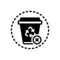 Black solid icon for Unnecessary, needless and futile Royalty Free Stock Photo