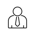 Black line icon for User, customer and clientele Royalty Free Stock Photo