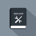 Icon user guide vector flat icon. Concept of User Manual