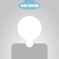 Icon user man on a gray background. Vector illustration Royalty Free Stock Photo