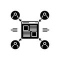 Black solid icon for User, testing and programming