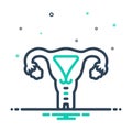 mix icon for Uterus, ovary and womb