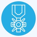 Icon Valor Medal. related to Military symbol. blue eyes style. simple design editable. simple illustration