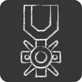 Icon Valor Medal. related to Military symbol. chalk Style. simple design editable. simple illustration