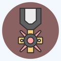 Icon Valor Medal. related to Military symbol. color mate style. simple design editable. simple illustration