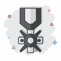 Icon Valor Medal. related to Military symbol. comic style. simple design editable. simple illustration