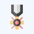 Icon Valor Medal. related to Military symbol. flat style. simple design editable. simple illustration
