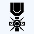 Icon Valor Medal. related to Military symbol. glyph style. simple design editable. simple illustration