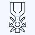 Icon Valor Medal. related to Military symbol. line style. simple design editable. simple illustration