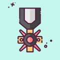 Icon Valor Medal. related to Military symbol. MBE style. simple design editable. simple illustration