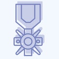 Icon Valor Medal. related to Military symbol. two tone style. simple design editable. simple illustration