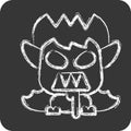 Icon Vampire. related to Halloween symbol. chalk Style. simple design editable. simple illustration