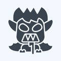 Icon Vampire. related to Halloween symbol. glyph style. simple design editable. simple illustration