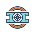 Color illustration icon for Vault, locker and modern