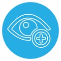 Icon Vector of Eye Exam 2 - Blue Eyes Style Royalty Free Stock Photo