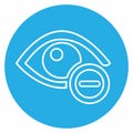 Icon Vector of Eye Exam 3 - Blue Eyes Style Royalty Free Stock Photo