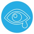 Icon Vector of Eye Exam 4 - Blue Eyes Style Royalty Free Stock Photo