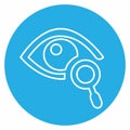 Icon Vector of Eye Exam 5 - Blue Eyes Style Royalty Free Stock Photo