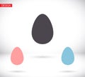 an egg icon vector. lorem ipsum Flat Design JPG Royalty Free Stock Photo