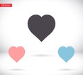 Heart vector icon. Outline love vector icon signs isolated on a background. vector icon Gray black graphic shape line art for Royalty Free Stock Photo