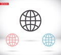planet vector graphics of icon 10 bonds Design Royalty Free Stock Photo
