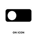 On icon vector isolated on white background, logo concept of On Royalty Free Stock Photo