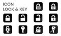 Icon Vector of Lock and Key