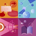 Icon Vector Set Business Graphic Colorful
