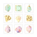 New Crystals Set Royalty Free Stock Photo