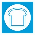 Icon Vector of Toast - White Moon Style