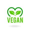 Icon for vegan food. Bio, Ecology, Organic logos and badges.