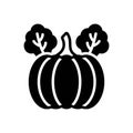 Black solid icon for Vegetable, vegetables and garden Royalty Free Stock Photo