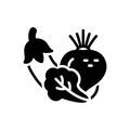 Black solid icon for Vegetables, stuff and garden Royalty Free Stock Photo