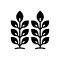 Black solid icon for Vegetation, plants and greenery