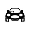 Black solid icon for Vehicle, conveyance and car