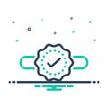 Mix icon for Verified, verifiable and checkmark Royalty Free Stock Photo