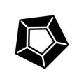Black solid icon for Vertex, object and corner