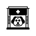 Black solid icon for Veterinary, veterinarian and hospital