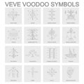 Icon with veve vodooo symbols