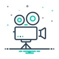 Mix icon for Video Camera, videographer and broadcast Royalty Free Stock Photo