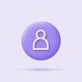 Icon Videocall. Web app ui display template. 3d User Button for mobile, computer, laptop. Vector illustration