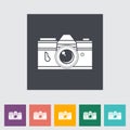 Icon vintage camera. Royalty Free Stock Photo