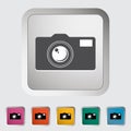 Icon vintage camera. Royalty Free Stock Photo