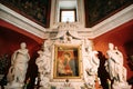 Icon of the Virgin and Child on the altar in the Church of Our Lady of the Rocks