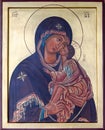 Icon of the Virgin Mary with Child Jesus Royalty Free Stock Photo